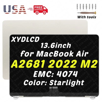 XYDLCD OEM for MacBook Air 13" M2 A2681 2022 LCD Screen Display Assembly Starlight New