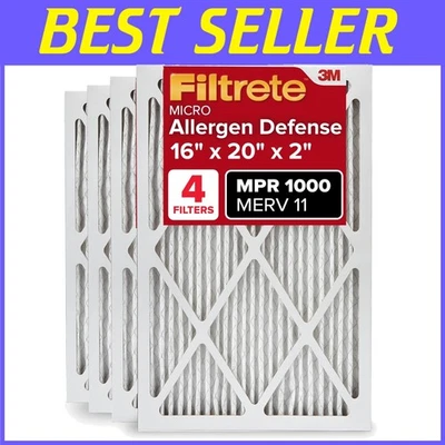 Premium 16x20x2 MERV 11 Air Filters with 1000 MPR - 4 Filters Included - Image 1 of 4