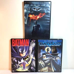3 BATMAN Movies DVD Lot - Superhero Action - Live Action & Animated - Picture 1 of 11