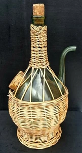 RARO fiasco decanter italiano d'epoca per vino 35sm con camera ,anni '50 - Picture 1 of 8