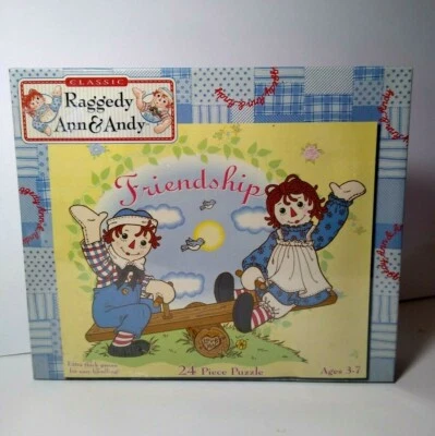 Raggedy Ann & Andy Friendship 24 Piece Puzzle Sealed New 2001 Pressman - Image 1 of 4