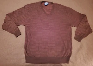 Pendleton Brown Long Sleeve Cotton Tight Knit Sweater Mens XL - EUC - Picture 1 of 8