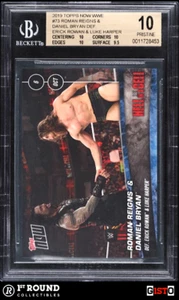 POP 1 Roman Reigns & Bryan Danielson BGS 10: 2019 Topps Now WWE Pristine 1 of 44 - Picture 1 of 3