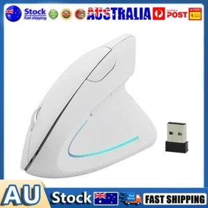 2.4GHz Wireless Ergonomic Vertical Mouse 800 1200 1600 DPI Optical Mice for PC A - Picture 1 of 11