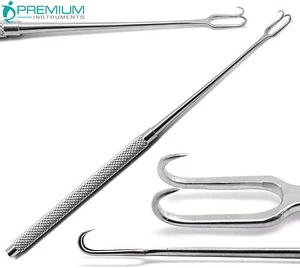 Chirurgischer Retraktor Joseph Haut Haken 6,25" doppelte scharfe Zinken 5 mm Instrumente - Bild 1 von 5