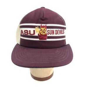 Vintage 80er ASU Sun Devils College Snapback Hut Trucker Netz verstellbar Erwachsene - Bild 1 von 10