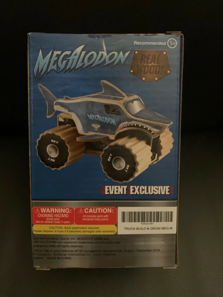 MEGALODON TIBURÓN EVENTO EXCLUSIVO MONSTER JAM TRUCKS MADERA REAL Vehículo Nuevo Foto 1 de 1