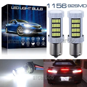 High Power Bright Xenon White 1156 BA15S 92SMD LED Brake Stop Tail Lights Bulbs - Picture 1 of 10