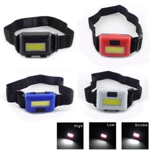 Mini COB LED Headlamp Headlight Waterproof Adjustable Camping Lamps Light Torch - Picture 1 of 13
