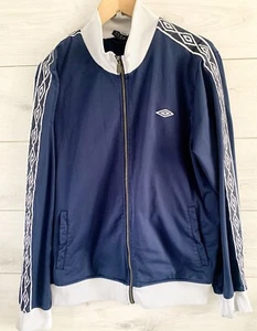 Umbro Zip Vintage Sweatshirt Football Soccer Rare Navy Zip Up 90’s Retro Size XL - Picture 1 of 14