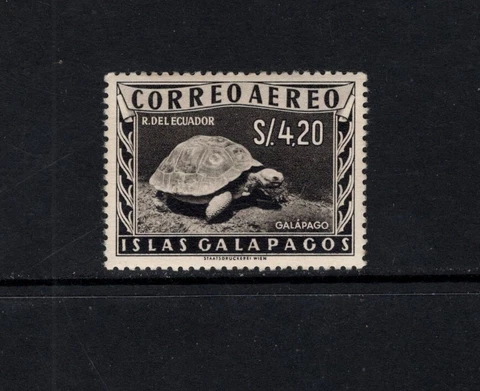 Galapagos Islands Ecuador 1957 Galapagos Giant Tortoise MNH Sc LC3 Cover