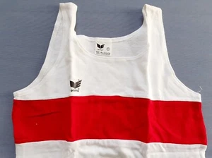 VINTAGE 80er 80s ERIMA Baumwolle Sprinter Singlet Shirt TOP D4 DLV West Germany - Bild 1 von 5