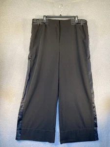 Worthington x Jason Bolden Pants Women's Plus 1X Black Side Stripes Wide Leg NEW - Picture 1 of 19