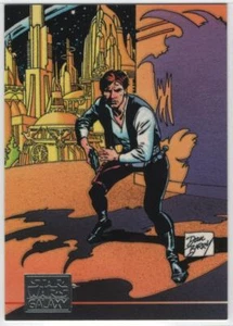 Star Wars Galaxy 2 #210 Han Solo Flash Gordon Style Silver Deluxe Set Trading Ca - Picture 1 of 2