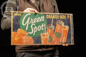 Vintage Green Spot Litho Sign - Picture 1 of 2