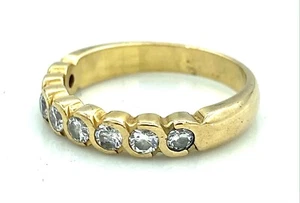 MAGNIFIQUE BAGUE OR 18 CARATS - Alliance en diamants 0,64 carat - 4,40 g - Picture 1 of 3