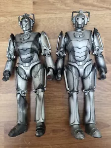 2x Dr Who Cyberman Figures 2006 - Imagen 1 de 8