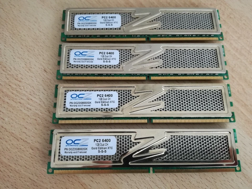  Memory OCZ Gold Edidion XTC 4GB(4x1GB) ddr2 800MHz OCZ2G8002GK - Image 1 of 2