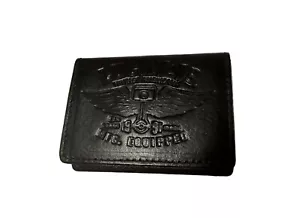 Lucky 13 Black Leather Wallet - Picture 1 of 9
