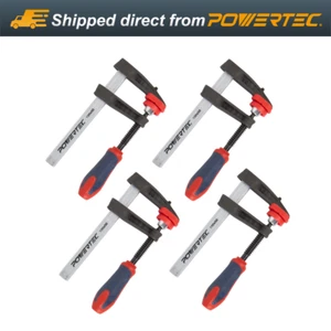POWERTEC 71591-P2 4-Inch F Clamp Heavy Duty F Style Bar Clamps Woodworking 4PK - Picture 1 of 8
