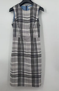 Diane von Furstenberg Checked Cotton Dress Sz 2 EUC As Seen On TV - Picture 1 of 5