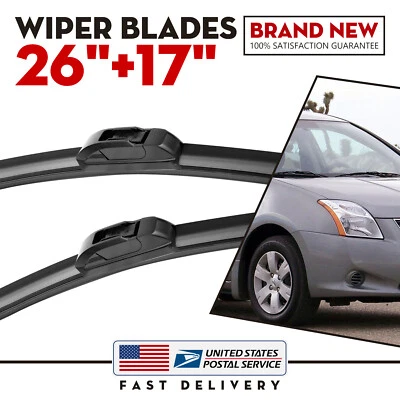 Juego de 2 escobillas limpiaparabrisas 26"+17" para Mitsubishi Outlander Sport 2015-2016 Foto 1 de 4