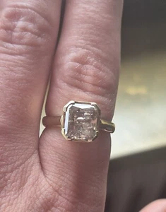 585er Gelbgold Ring mit einem Fancy Diamant/deutliche Einschlüsse - Bild 1 von 7