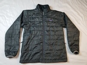 Patagonia Nano Puff Winter Jacket Kids XL Gray Brick Quilt Full Zip 68001 READ - Picture 1 of 16