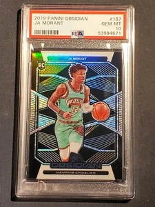 Ja Morant 2019-20 Panini Obsidian #167 RC ROOKIE Graded PSA GEM MINT 10 - Picture 1 of 4