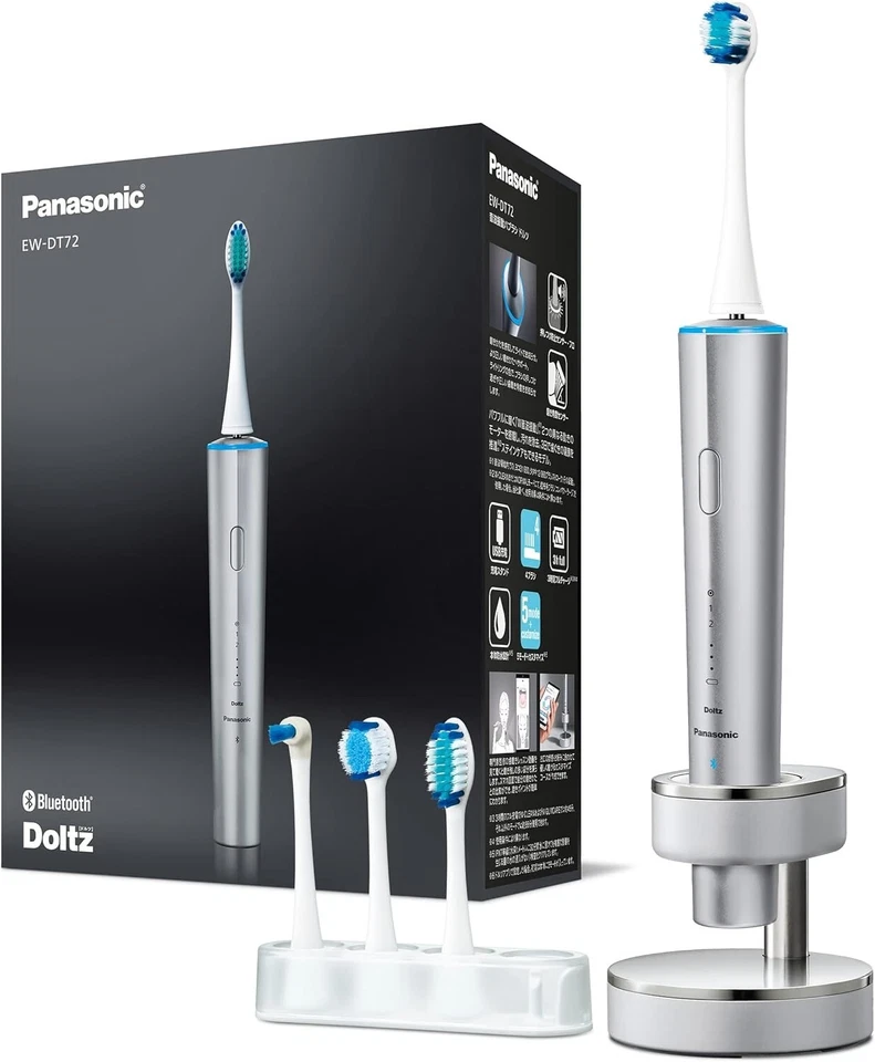 Panasonic Electric Toothbrush Doltz Silver Vibrating /AC100V-240V EW-DT72-S