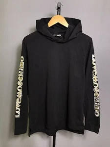 Moschino cn1110413 Herren T-Shirt Langarm Kapuzenpullover Schwarz Gold Gr. M - Bild 1 von 8