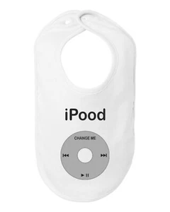 Ipood Funny Baby Bib by BeeGeeTees - Picture 1 of 8