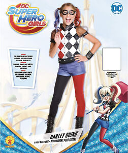 Costume robe fantaisie Harley Quinn Dc super-héros filles rubis âge 5-7 ans neuf