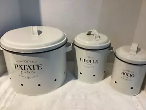 CANISTER BIN Potato Onion Garlic Storage Pantry Organizer Vegetable Keeper G... - Picture 1 of 5