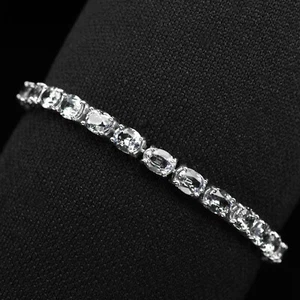 Pristine Color Change Sapphire 16.89Ct 925 Sterling Silver Handmade Bracelets - Picture 1 of 9