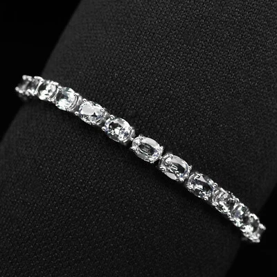 Pristine Color Change Sapphire 16.89Ct 925 Sterling Silver Handmade Bracelets - Image 1 of 4