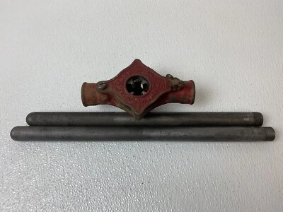 Antigo GTD Greenfield nº 1 cortador de rosca de tubo com alças e molde de 1/2" - Imagem 1 de 4