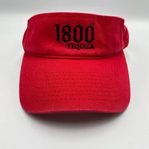 1800 Tequila Adjustable Visor Hat Cap Red - Picture 1 of 5
