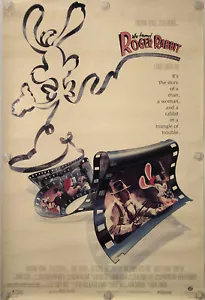 Póster original de una hoja de película WHO FRAMED ROGER RABBIT - 1988 - ¡ENROLLADO! - Imagen 1 de 9