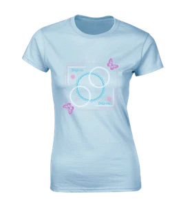 DEJA VU BUTTERFLY LADIES T SHIRT COOL MODERN ART FASHION ARTIST COOL TOP NEW - Picture 1 of 24