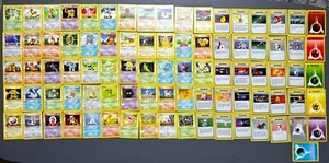 Pokemon - Complete Base SHADOWLESS NonHolo (17-102) RARE, COMMON, & UNCOMMON LP - Picture 1 of 13
