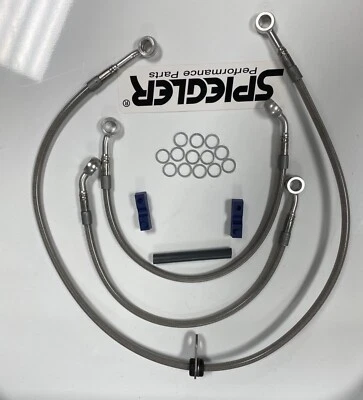 VICTORY CROSS COUNTRY BRAKE LINE KIT STAINLESS STEEL 3 LINES 2010-2017 SPEIGLER - Image 1 of 4