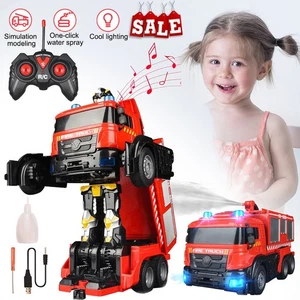 Ferngesteuertes Feuerwehrauto Truck Transforming Spielzeugautos Feuer Spielzeug - Bild 1 von 12