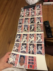 1996 Gatorade Chicago Cubs Team Set Of 27 Uncut Sheet! Sosa Sandberg Grace Rare! - Picture 1 of 21