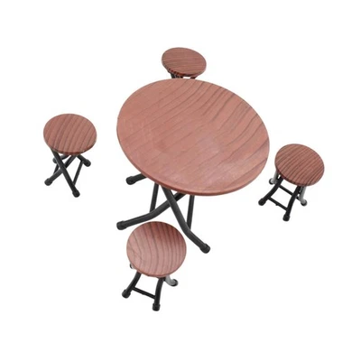 1/12 Miniature di case delle bambole Tavolo Sedia Decorazione della casa - Immagine 1 di 4