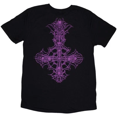 Ghost 'Metal Logo & Purple Grucifix' (Black) T-Shirt - Eye Drop Select NEW - image 1 of 2