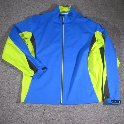 FootJoy DryJoys Chaqueta Hidrolite Para Hombres XL Azul Neón Amarillo Impermeable Golf Lluvia Foto 1 de 4