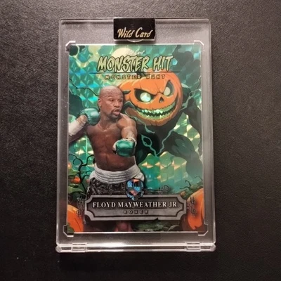 Escopo verde cabeça de abóbora Floyd Mayweather 2025 wild card assombrado hits boxe #1/1 - Imagem 1 de 3