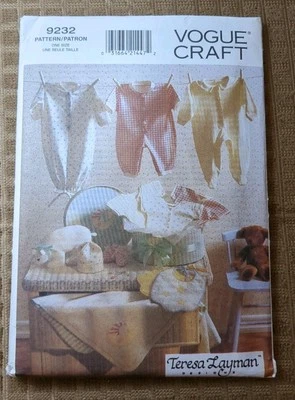 Vogue Craft Pattern 9232 Teresa Layman Baby Layette Vintage 1995 UNCUT - Image 1 of 3