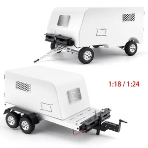 FLYXM RC Hitch Mount Trailer Carriage Compart with Light For RC 1/18 1/24 Cars - Picture 1 of 30